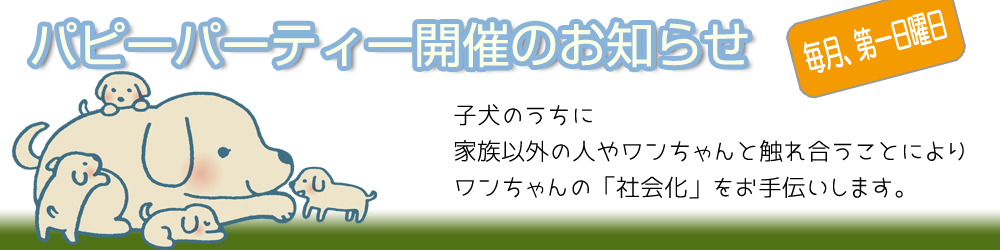 パピーパーティー開催のお知らせ